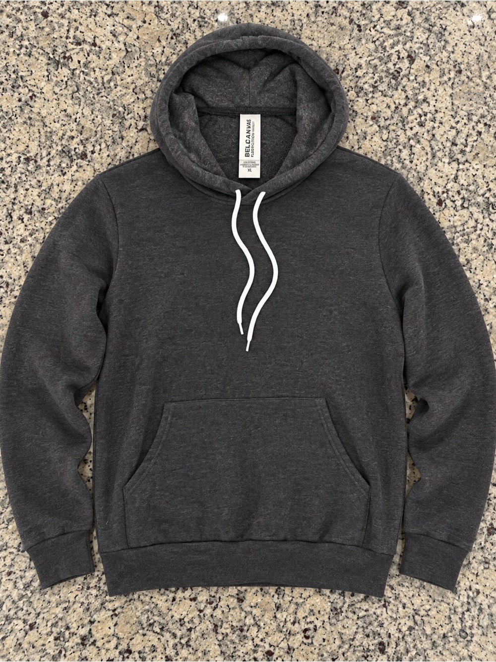 Bella+Canvas Fleece Collection Hoodie Sweatshirt - Charcoal - Unisex XL - New